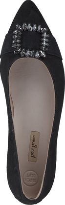 Paul Green Damen-Ballerinas aus Leder 103002021349 (Schwarz)
