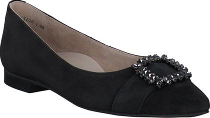 Paul Green Damen-Ballerinas aus Leder 103002021349 (Schwarz)