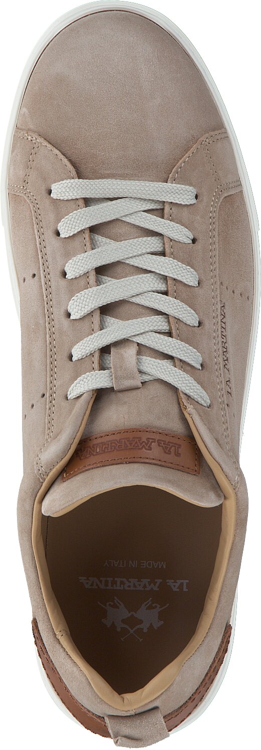 La Martina Herren-Schnürschuhe aus Leder 244302997477 (Beige 