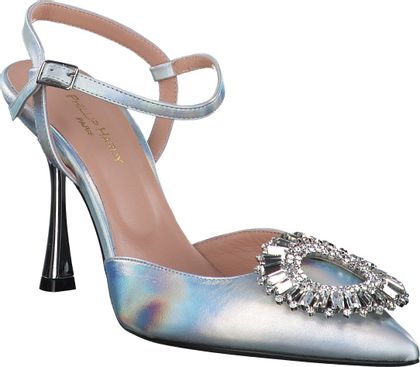 Phillip Hardy Damen-Slingpumps aus Leder 132901031409 (Silber)
