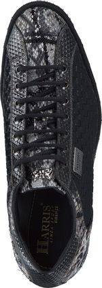 Harris Herren-Schnürschuhe aus Leder 244000033480 (Schwarz)