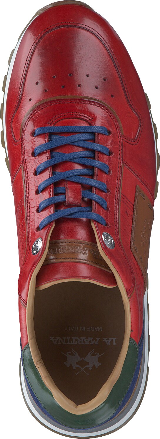 La Martina Herren-Sneaker aus Leder 244501997419 (Rot) online 