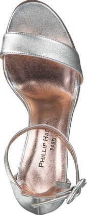 Phillip Hardy GIANV1 Damen-Sandalette aus Leder 186901024983 (Silber)