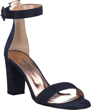 Phillip Hardy Damen-Sandalen aus Leder 186102025021 (Dunkelblau)