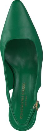 Konstantin Starke Damen-Slingpumps aus Leder 131601022810 (Dunkelgrün)