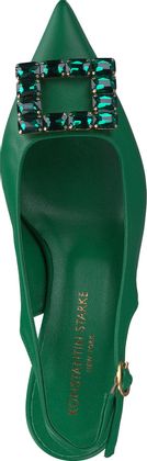 Konstantin Starke Damen-Slingpumps aus Leder 131601022962 (Dunkelgrün)