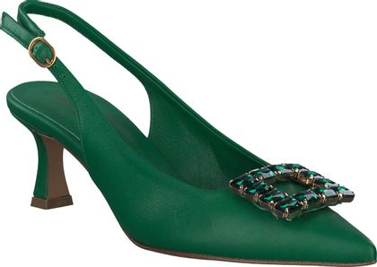 Konstantin Starke Damen-Slingpumps aus Leder 131601022962 (Dunkelgrün)