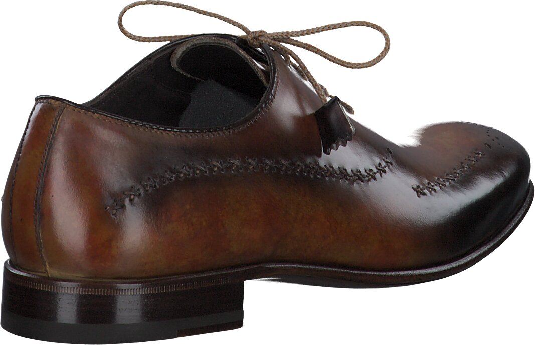 Herren Schnürschuhe Vintage Leder - Business Derby Schuhe Mit Krokoprägung