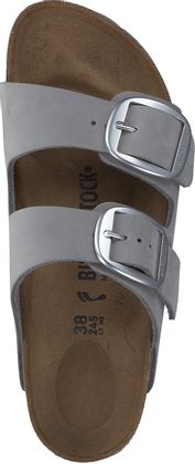 Birkenstock ARIZONA Damen-Pantoletten aus Leder 591442996117 (Hellgrau)