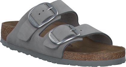 Birkenstock ARIZONA Damen-Pantoletten aus Leder 591442996117 (Hellgrau)