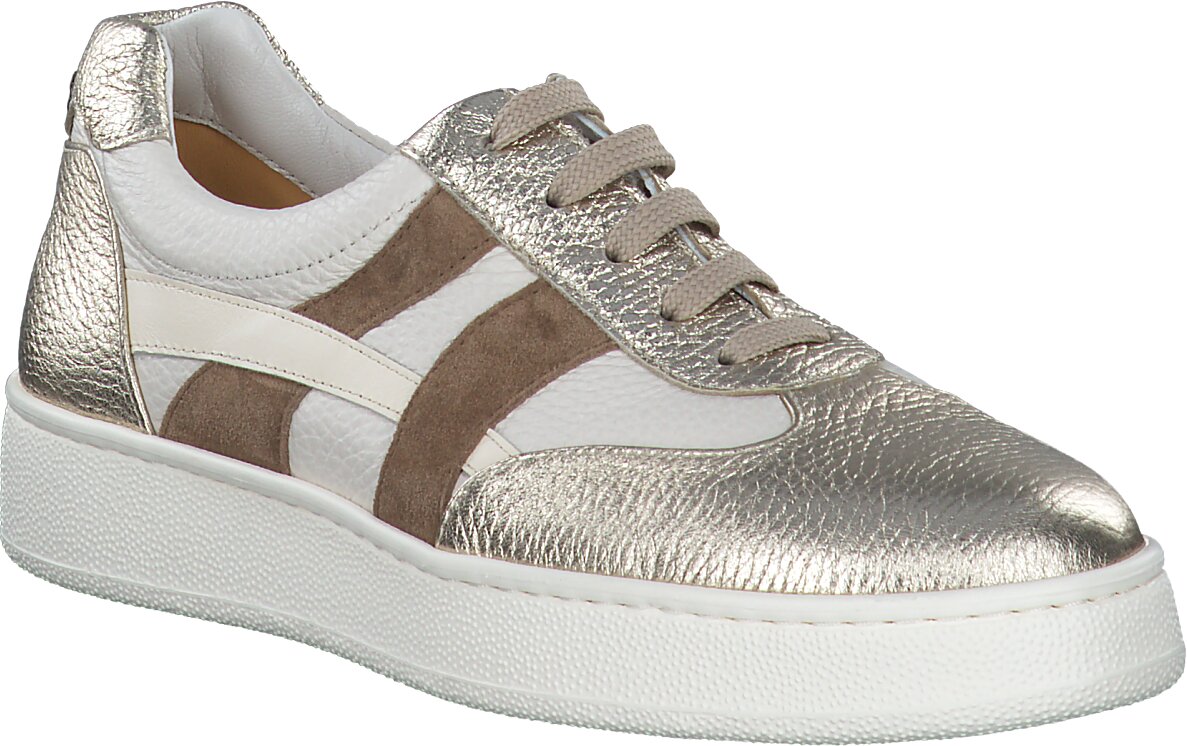 Trumans Damen-Sneaker aus Leder 101781024661 (Weiß/Gold) Bild 01