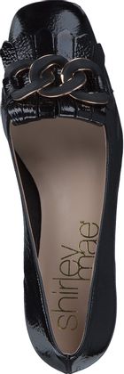 Shirley Mae Damen-Pumps aus Leder 121003024090 (Schwarz)