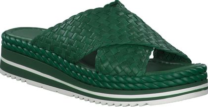 Phillip Hardy Damen-Pantoletten aus Leder 180600020138 (Dunkelgrün)