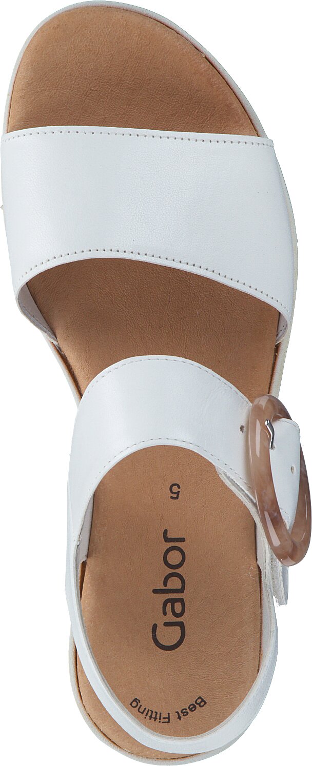 Gabor Damen Sandalen aus Leder 184701021490 WeiB online shoppen Juppen