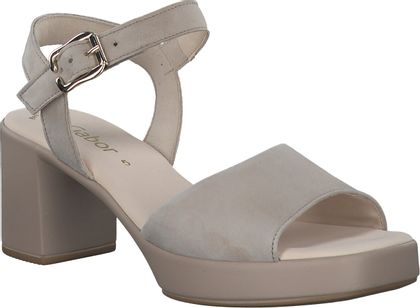 Gabor Plateau-Sandalen für Damen aus Leder 183302021428 (Beige)