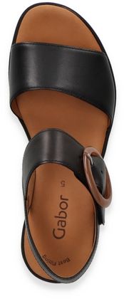 Gabor Damen-Sandalen aus Leder 184001021489 (Schwarz)