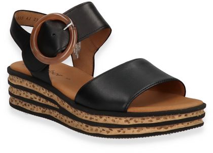 Gabor Damen-Sandalen aus Leder 184001021489 (Schwarz)