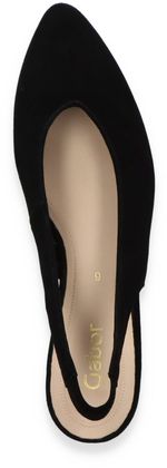 Gabor Damen-Slingpumps aus Leder 130002021738 (Schwarz)