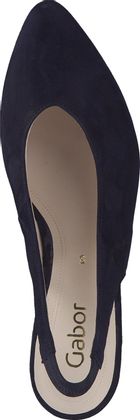 Gabor Damen-Slingpumps aus Leder 130102021744 (Blau)