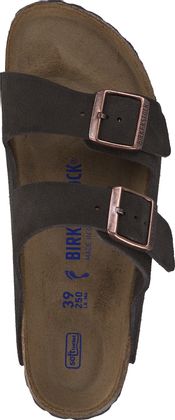 Birkenstock ARIZONA Damen-Pantoletten aus Leder 591202995988 (Braun)