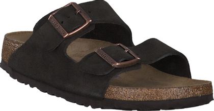 Birkenstock ARIZONA Damen-Pantoletten aus Leder 591202995988 (Braun)