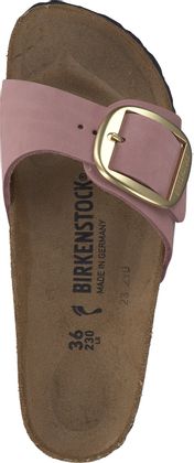 Birkenstock MADRID BIG BUCKLE Damen-Pantoletten aus Leder 591592996051 (Rosa)