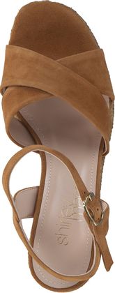 Shirley Mae Plateau-Sandaletten aus Leder 183302024272 (Braun)