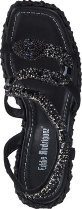 Eddie Rodriguez Keilabsatz-Sandalen für Damen 187002023462 (Schwarz)