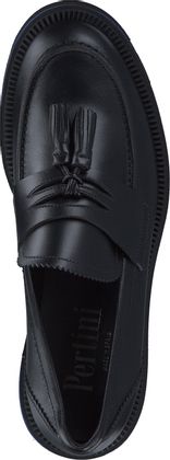 Pertini Damen-Slipper aus Leder 100001000027 (Schwarz)