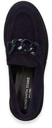 Konstantin Starke Damen-Slipper aus Leder 100102000003 (Dunkelblau)