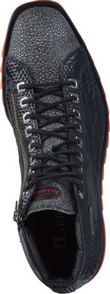 Harris Herren-Schnürboots aus Leder 212005000000 (Schwarz)