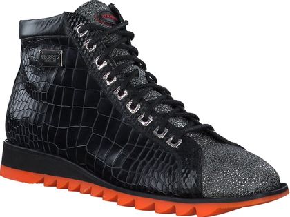 Harris Herren-Schnürboots aus Leder 212005000000 (Schwarz)