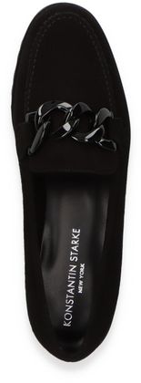 Konstantin Starke Damen-Slipper aus Leder 110002000000 (Schwarz)