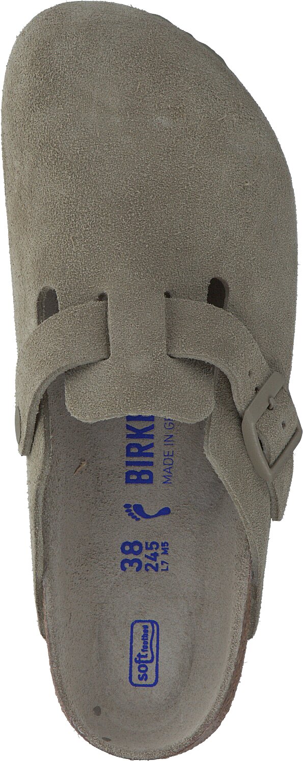 Birkenstock BOSTON Damen Pantoletten aus Leder 591692000000 Oliv online shoppen Juppen