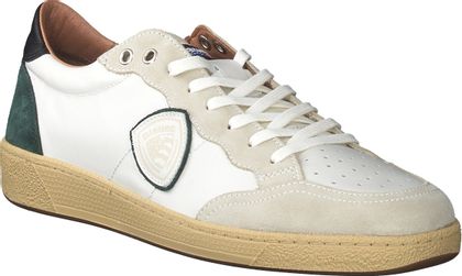 Blauer Herren-Sneaker aus Leder 244701000020 (Weiß)