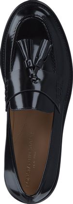 Konstantin Starke Damen-Slipper aus Leder 110001000003 (Schwarz)