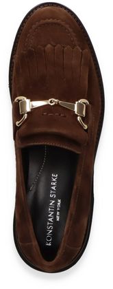 Konstantin Starke Damen-Slipper aus Leder 100202000020 (Dunkelbraun)