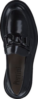 Pertini Damen-Slipper aus Leder 100001000031 (Schwarz)