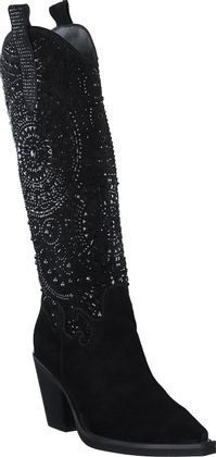 Eddie Rodriguez Damen-Western-Boots aus Leder 107002000006 (Schwarz)