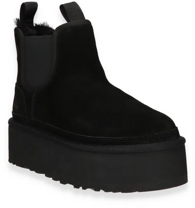 UGG Damen-Winter-Boots aus Leder 192002000004 (Schwarz)