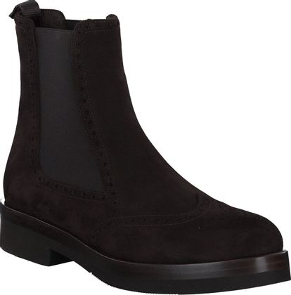 Trumans Damen-Chelsea-Boots aus Leder 102202000001 (Dunkelbraun)