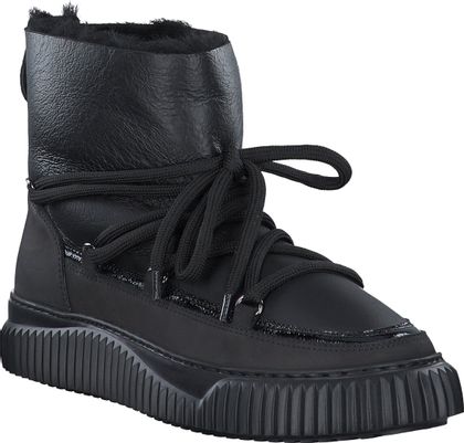 Voile Blanche CORTINA Damen-Winter-Boots aus Leder 192001000100 (Schwarz)