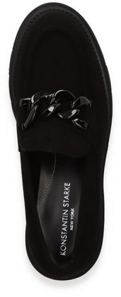Konstantin Starke Damen-Slipper aus Leder 100002000003 (Schwarz)