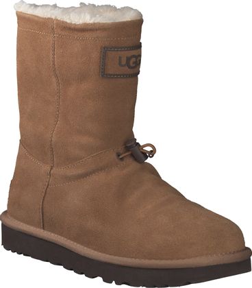UGG CLASSIC SHORT TOGGLER Damen-Winterboots aus Leder 192222000025 (Braun)