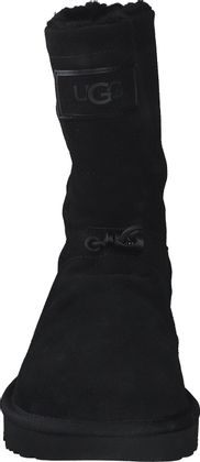 UGG CLASSIC SHORT TOGGLER Damen-Winterboots aus Leder 192002000015 (Schwarz)
