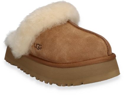 UGG DISQUETTE Damen-Hausschuhe aus Leder 420222000000 (Braun)