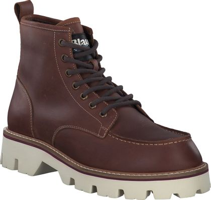 Blauer Herren-Schnürboots aus Leder 212221000013 (Braun)