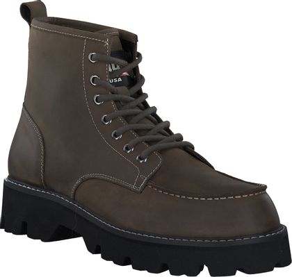Blauer Herren-Schnürboots aus Leder 212401000001 (Grau)