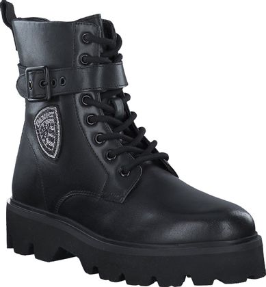 Blauer Damen-Boots aus Leder 102001000029 (Schwarz)