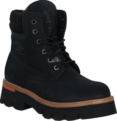 Panama Jack LUA Damen-Winter-Boots aus Leder 192002000003 (Schwarz)